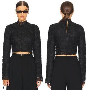 Revolve x Stone Cold Fox Sophia Lace Top in Black Size Large